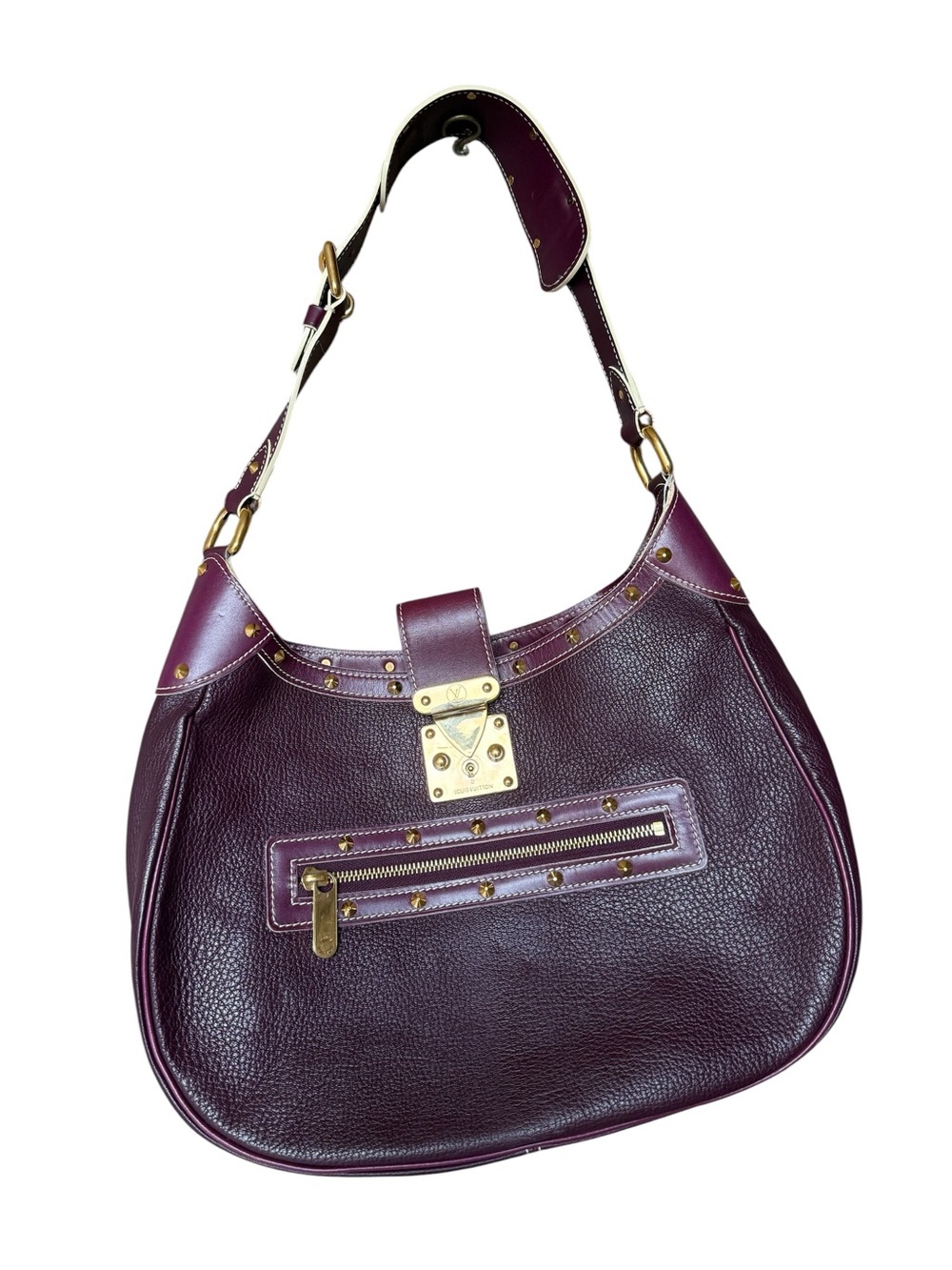 Authentic Louis Vuitton Suhali L’Affriolant Prune Purple Hobo Bag Vintage 2004